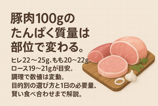 Pork protein amount infographic